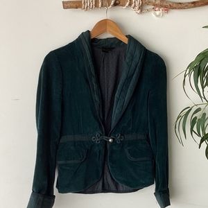 Vintage Marc By Marc Jacobs Teal Velour Blazer